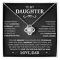 To My Daughter - Love Knot Necklace