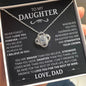 To My Daughter - Love Knot Necklace