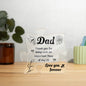 Dad Love You Forever - Printed Acrylic Puzzle Plaque