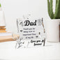 Dad Love You Forever - Printed Acrylic Puzzle Plaque