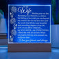To My Wife | Acrylic Plaque With Lighted Base