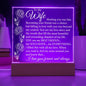 To My Wife | Acrylic Plaque With Lighted Base