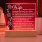 To My Wife | Acrylic Plaque With Lighted Base