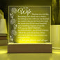 To My Wife | Acrylic Plaque With Lighted Base