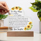 To My Mom | Printed Heart Acrylic Plaque