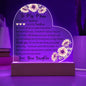 To My Mom | Printed Heart Acrylic Plaque