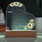 To My Mom | Printed Heart Acrylic Plaque