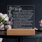 To My Wife | Acrylic Plaque With Lighted Base