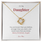 To My Daughter - Love Knot Necklace - Merry Christmas