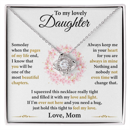 To My Lovely Daughter | Love Knot Necklace