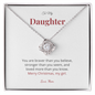 To My Daughter - Love Knot Necklace - Merry Christmas