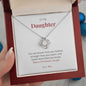 To My Daughter - Love Knot Necklace - Merry Christmas